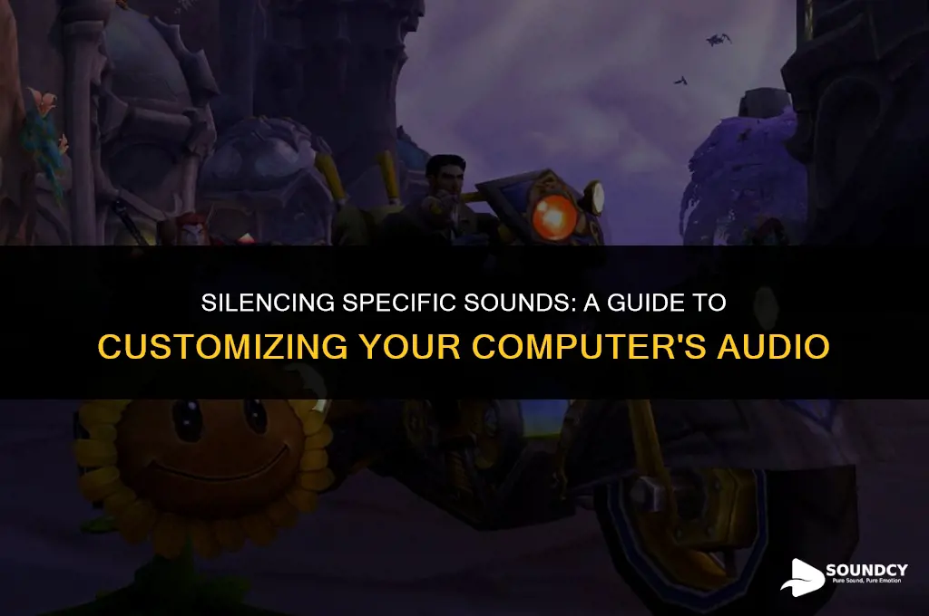 how to mute very specific sounds on my computer