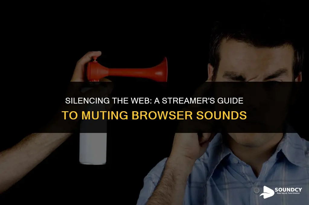 how to mute web browser sound from my stream