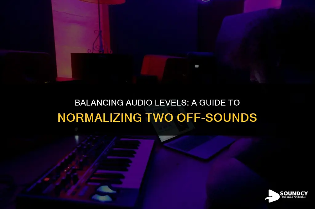 how to normalize audio when two sounds are off