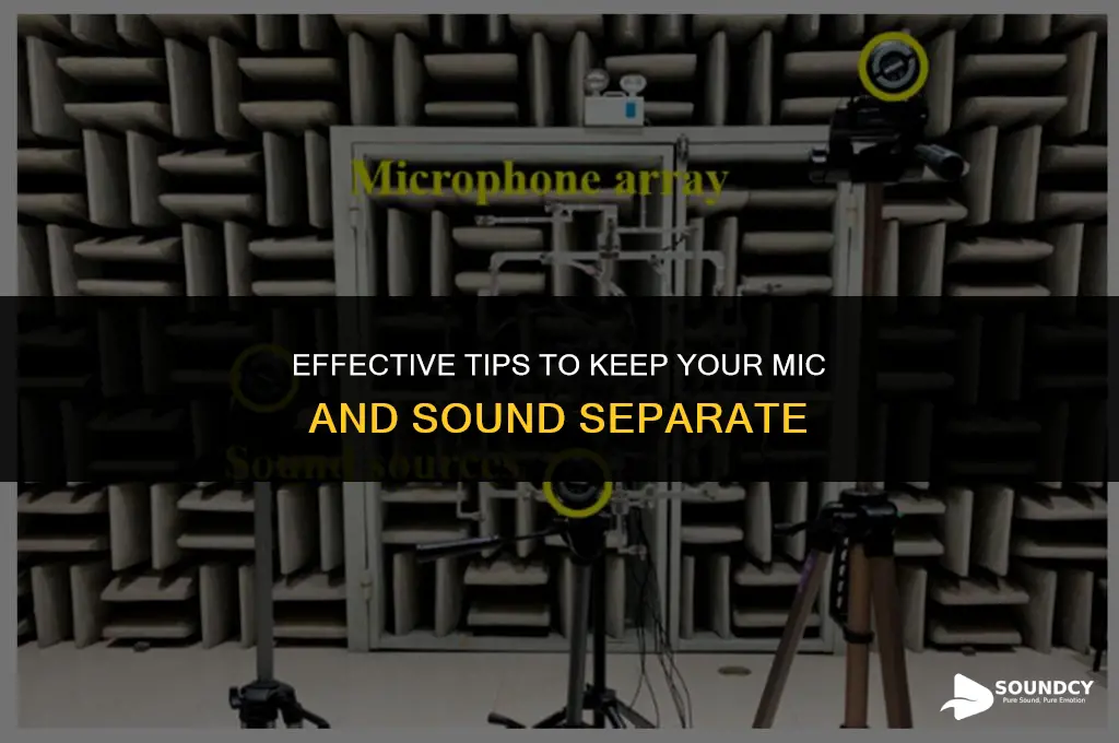 how to not combine my mic with my sound