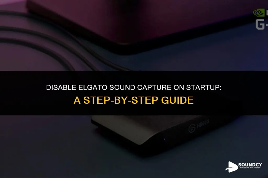 how to not run elgato sound caputure on startup