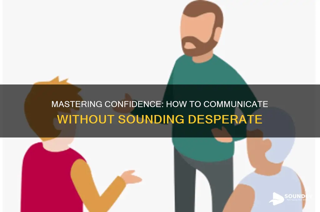 how to not sound desperate