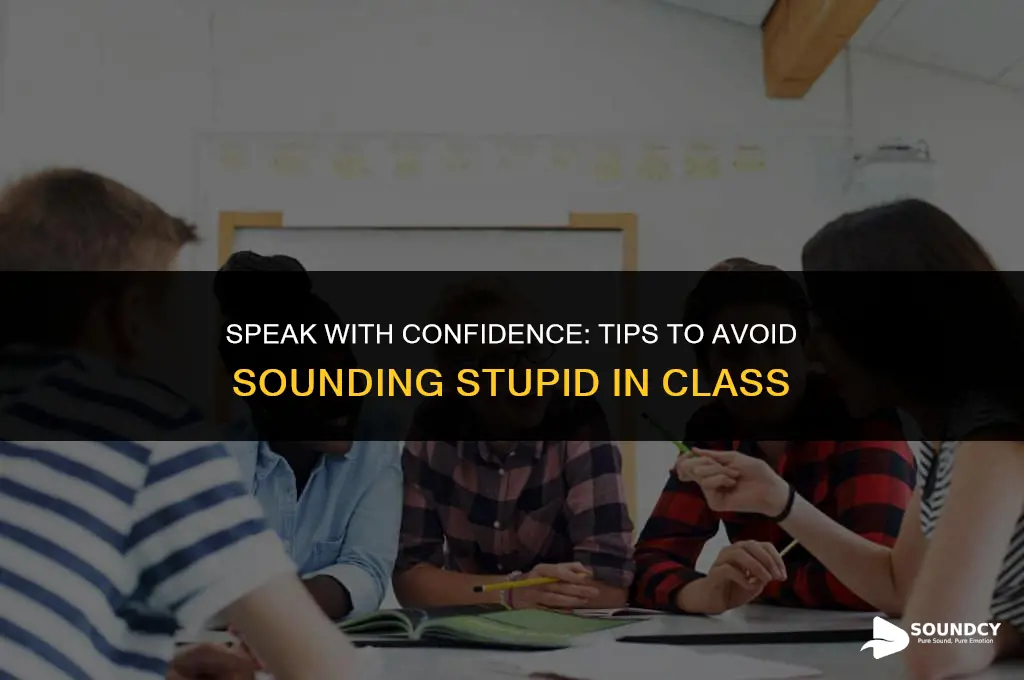 how to not sound stupid while talking in class