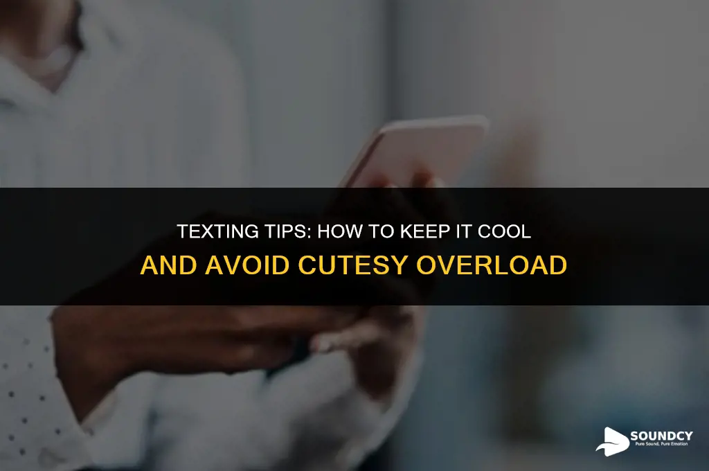 how to not sound too cutesy over text guy