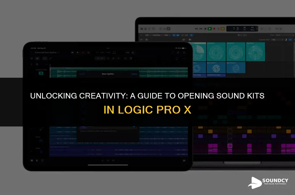 how to open sound kit in logic pro x