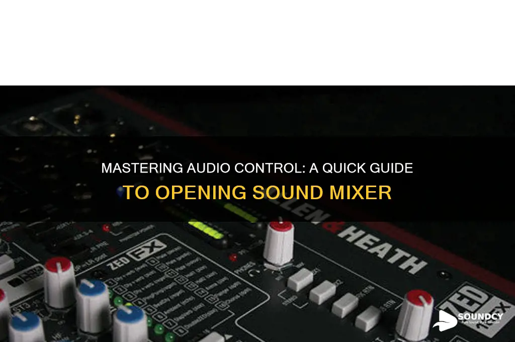 how to open sound mixer