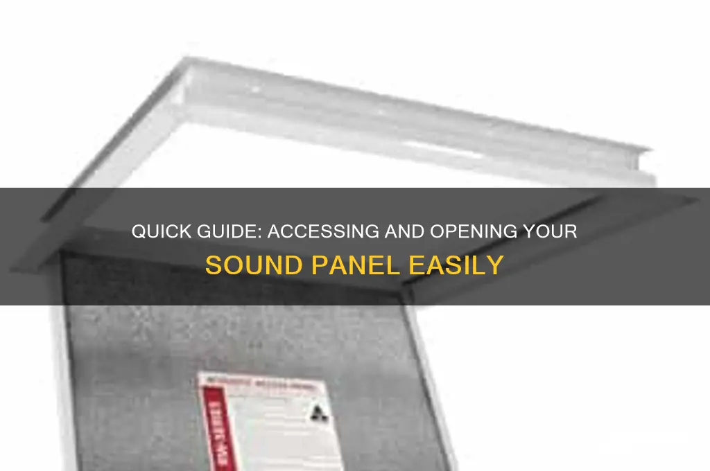 how to open sound panel
