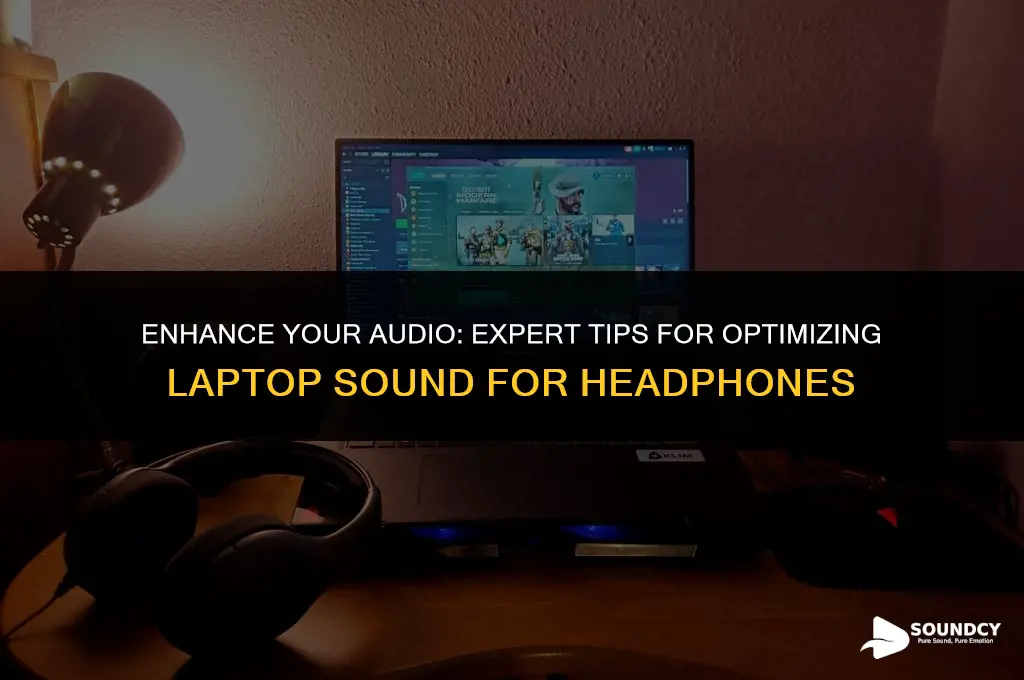 how to opimize sound on a laptop for headphones