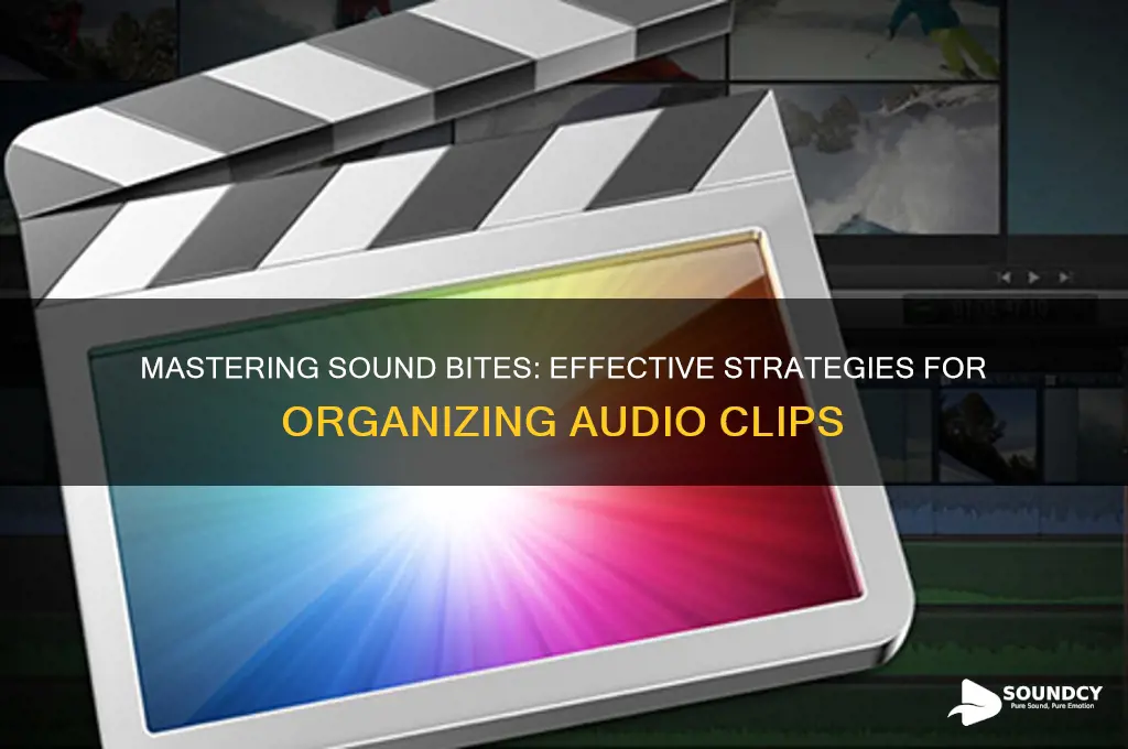 how to organiza sound bites