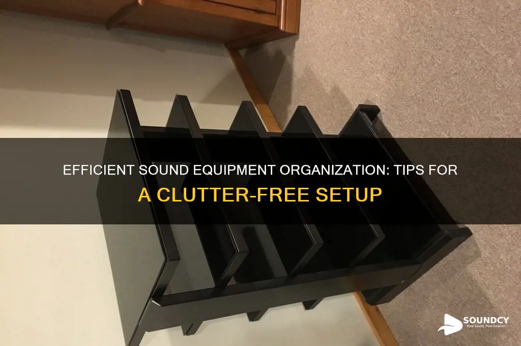 how to organize sound equipment