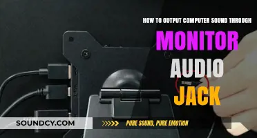 Effortlessly Connect: Routing Computer Sound to Monitor Audio Jack