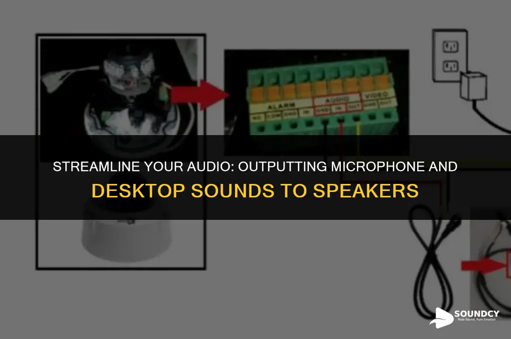 how to output microphone and desktop sounds to speakers