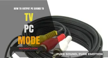 Effortlessly Connect: Outputting PC Sound to TV in PC Mode