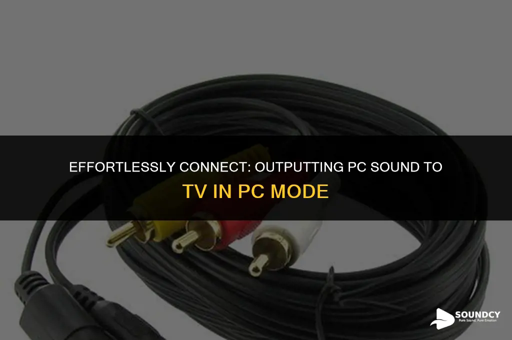 how to output pc sound to tv pc mode