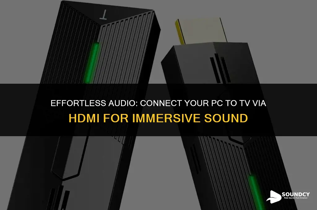 how to output sound from pc to tv hdmi