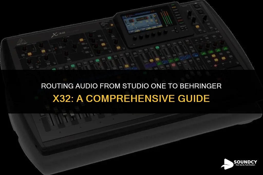 how to output sound studio one to behringer x32
