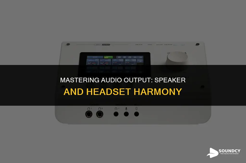 how to output sound to both speakers and headset
