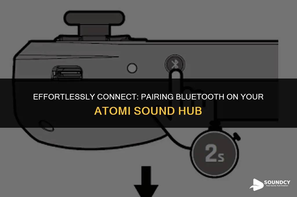 how to pair bluetooth on an atomi sound hub