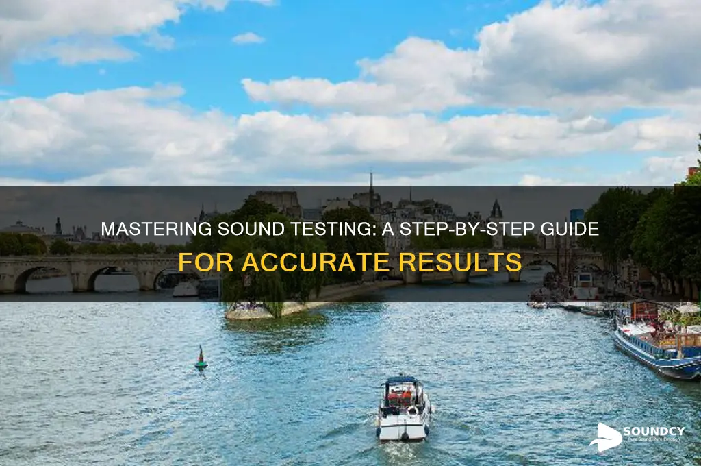 how to perform sound test
