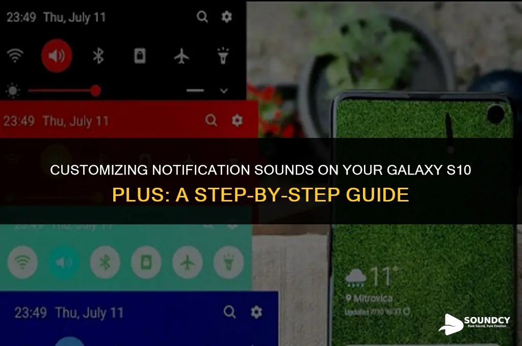 how to personalize notification sound on galaxy s10 plus