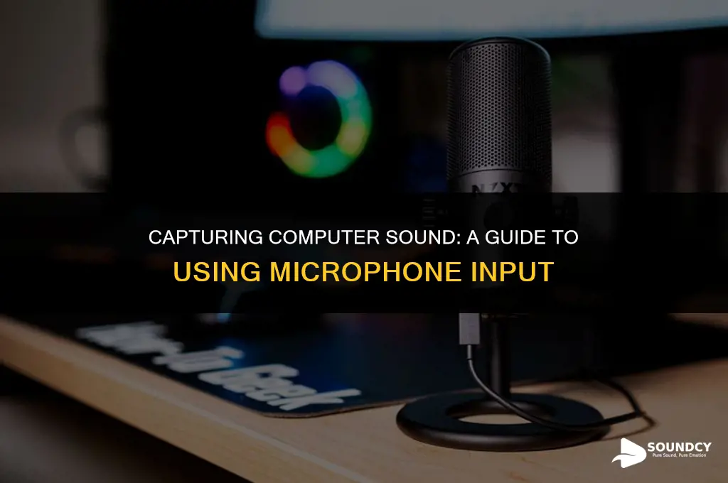 how to pick up computer sound as microphone input