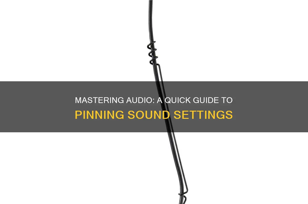 how to pin sound settings