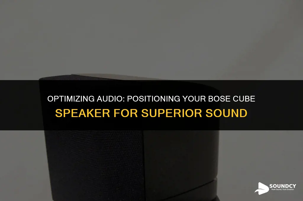 how to position bose cube speaker for best sound