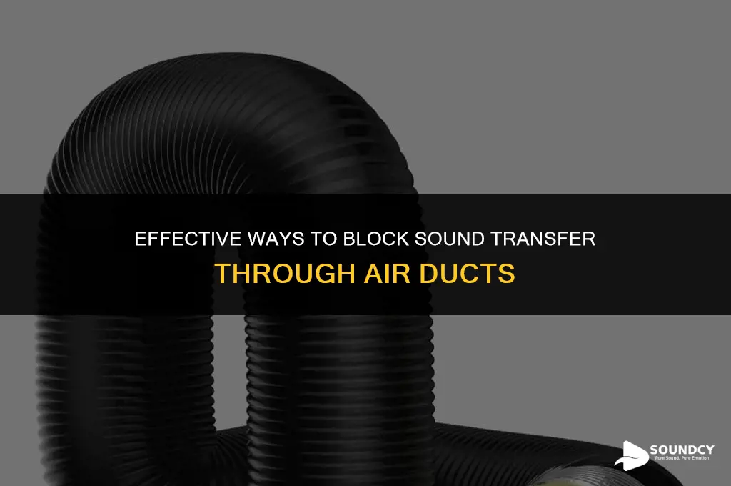how to prevent sound from transfering through air ducts