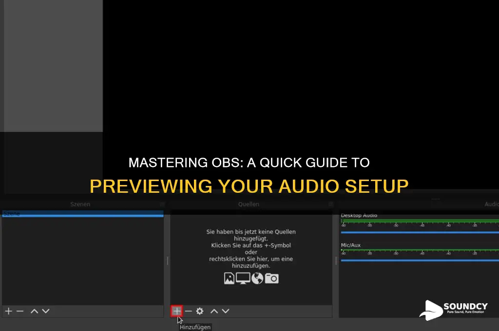 how to preview obs sound