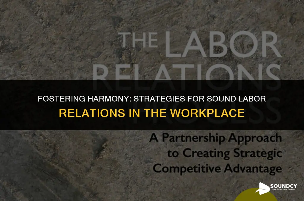 how to promote sound labour relations in the workplace