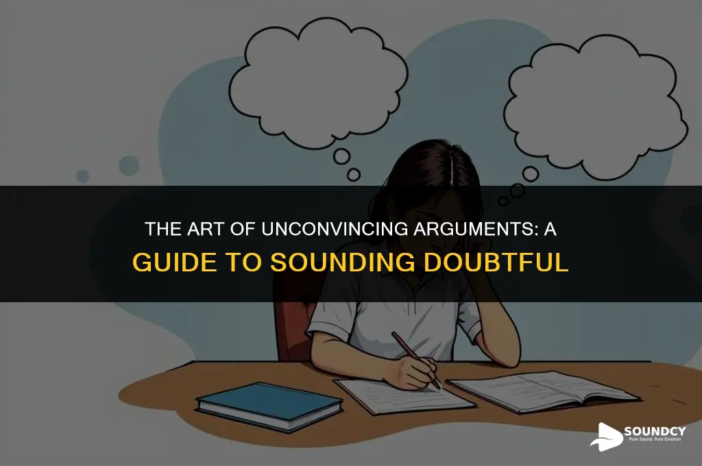 how to prove an argument to not sound convincing