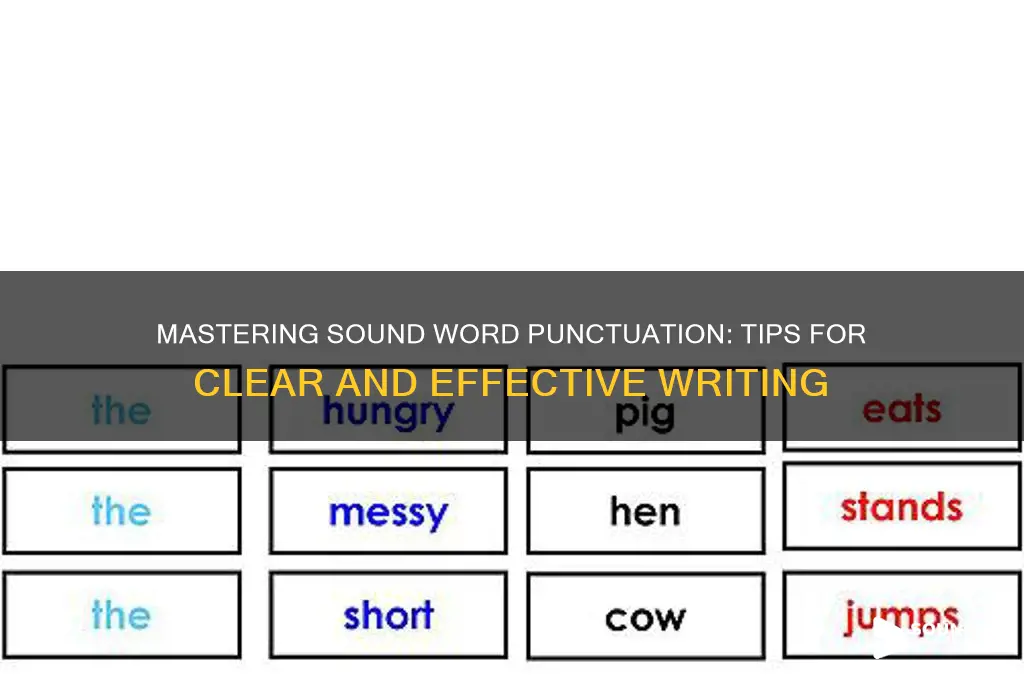 how to punctuate sound words