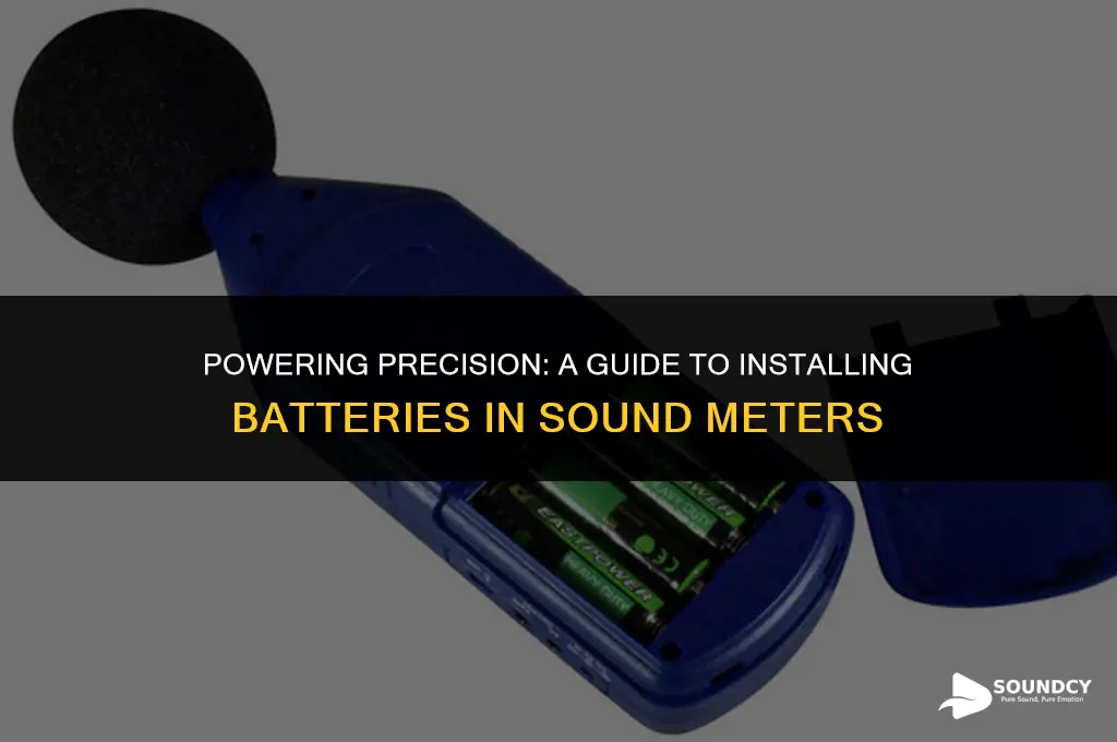 how to put a battery inside a sound meter