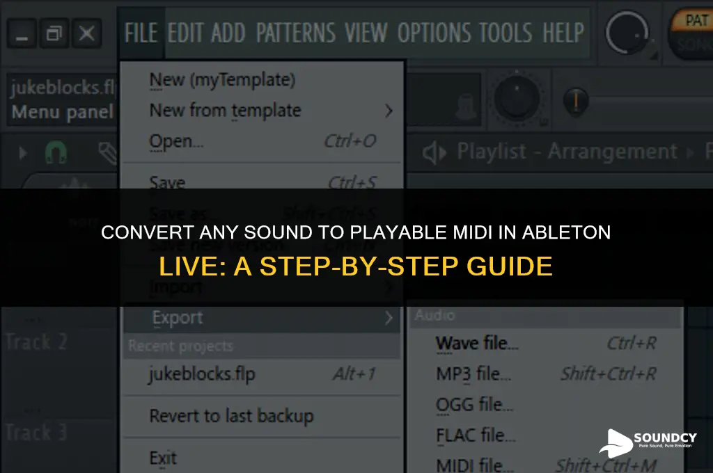 how to put a sound into playable midi ableton
