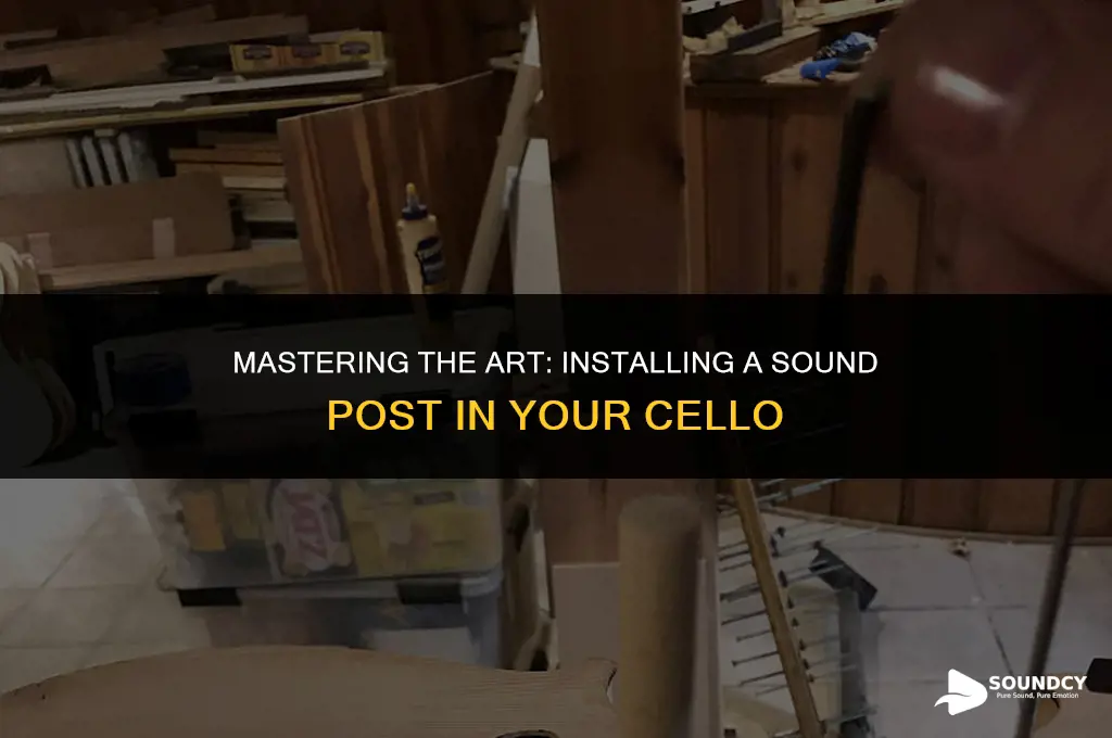 how to put a sound post in a cello