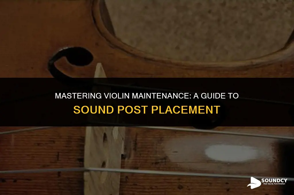 how to put a sound post in a violin