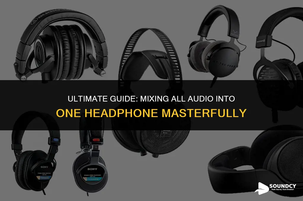 how to put all sound into one headphone ma