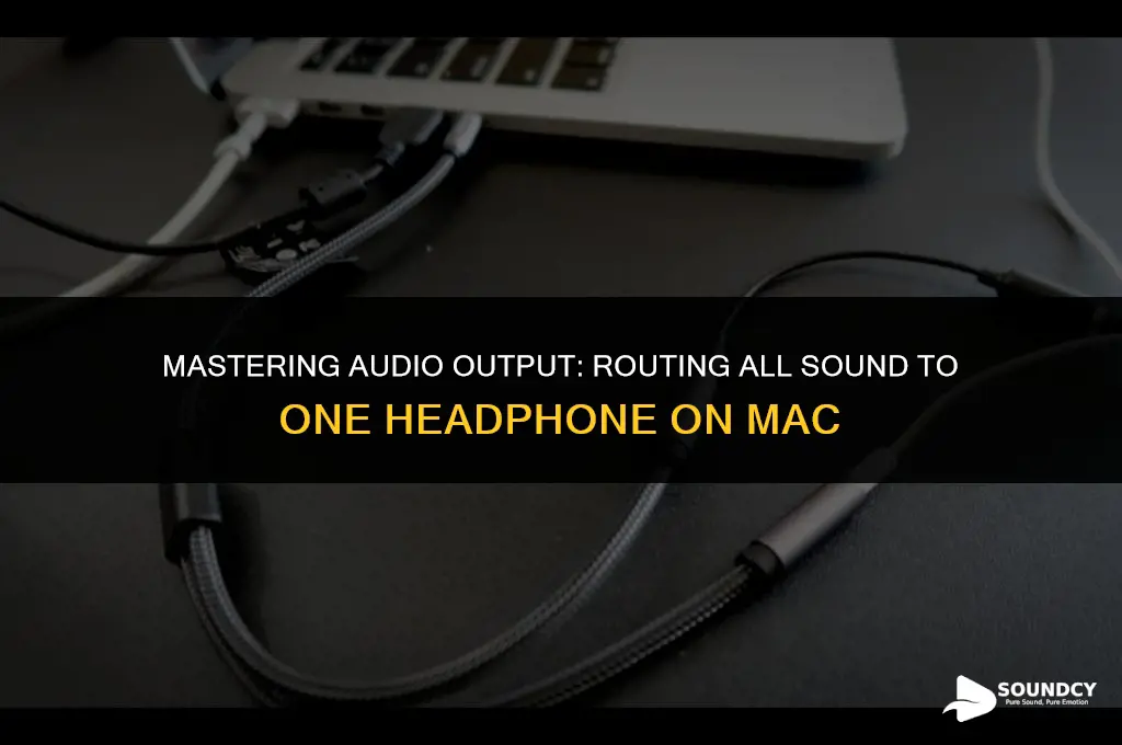 how to put all sound into one headphone mac