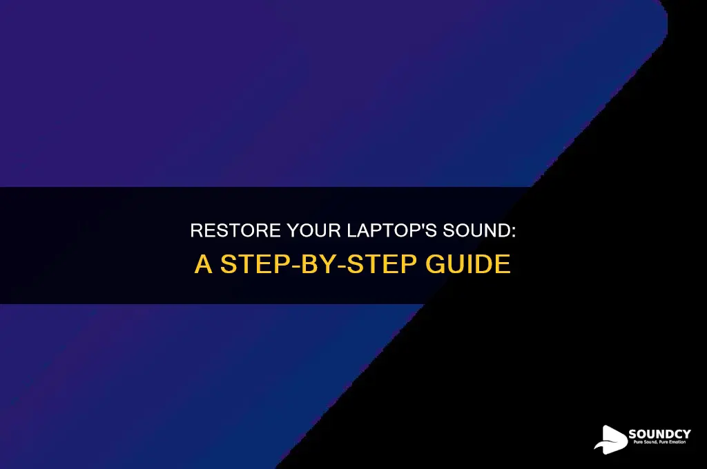 how to put back the sound of my laptop