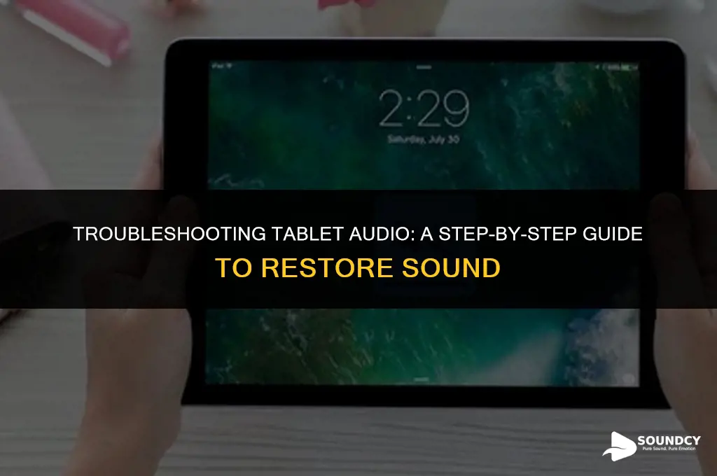 how to put back the sound of my tablet