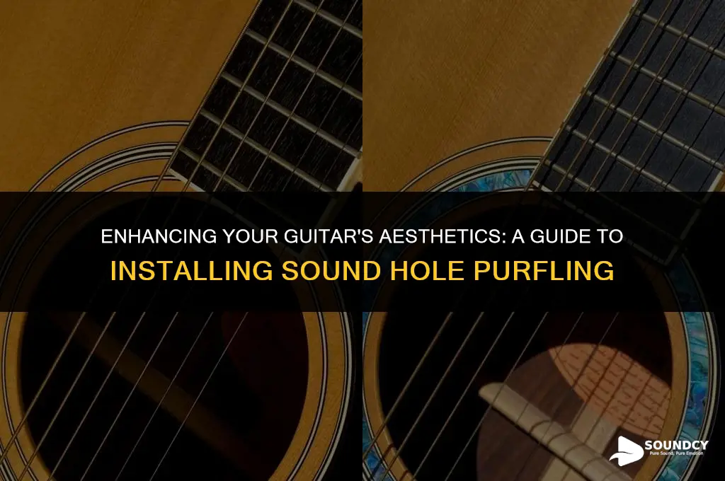 how to put purfling around a guitar sound hole