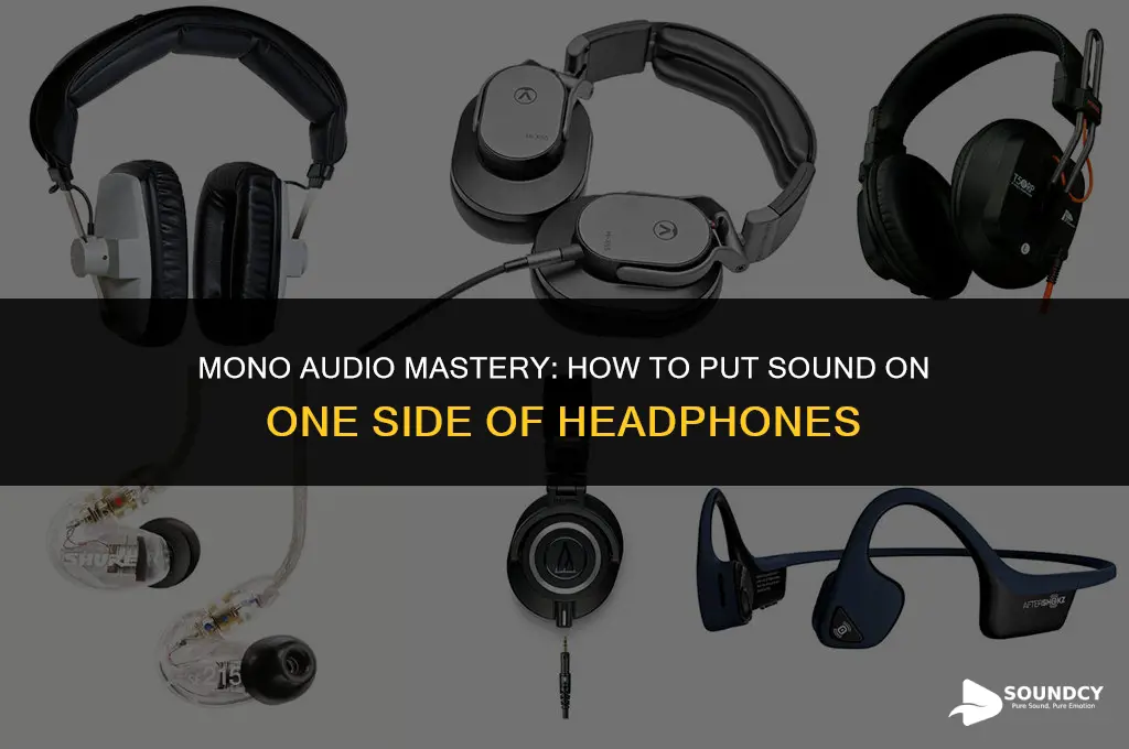 how to put sound on one side of headphones
