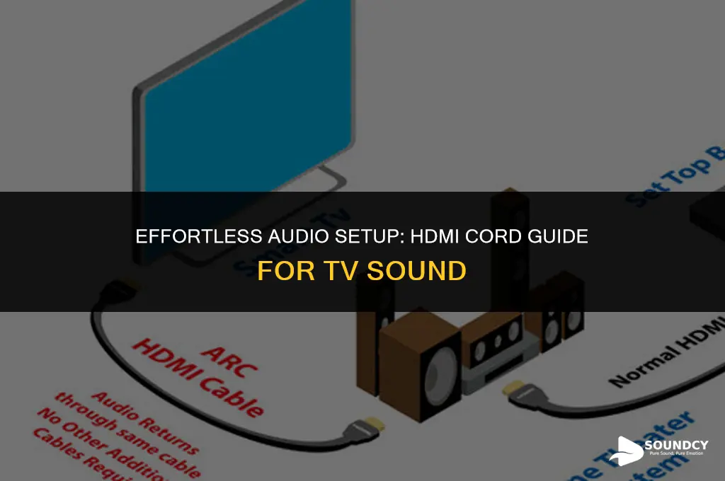 how to put sound on tv with hdmi cord