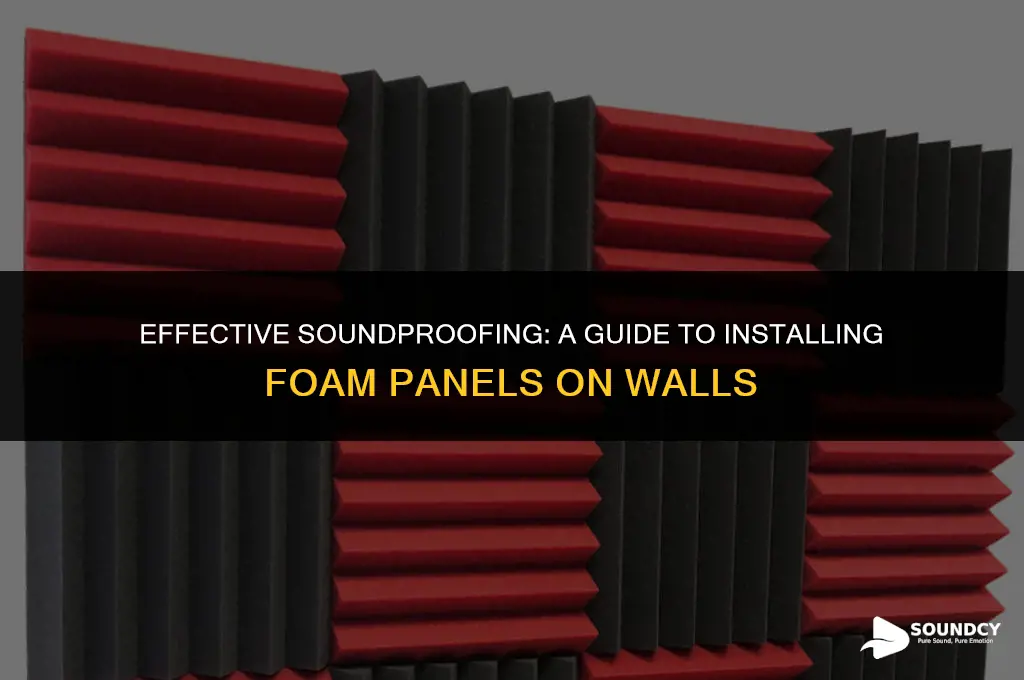 how to put sound proofing foam panels on walls