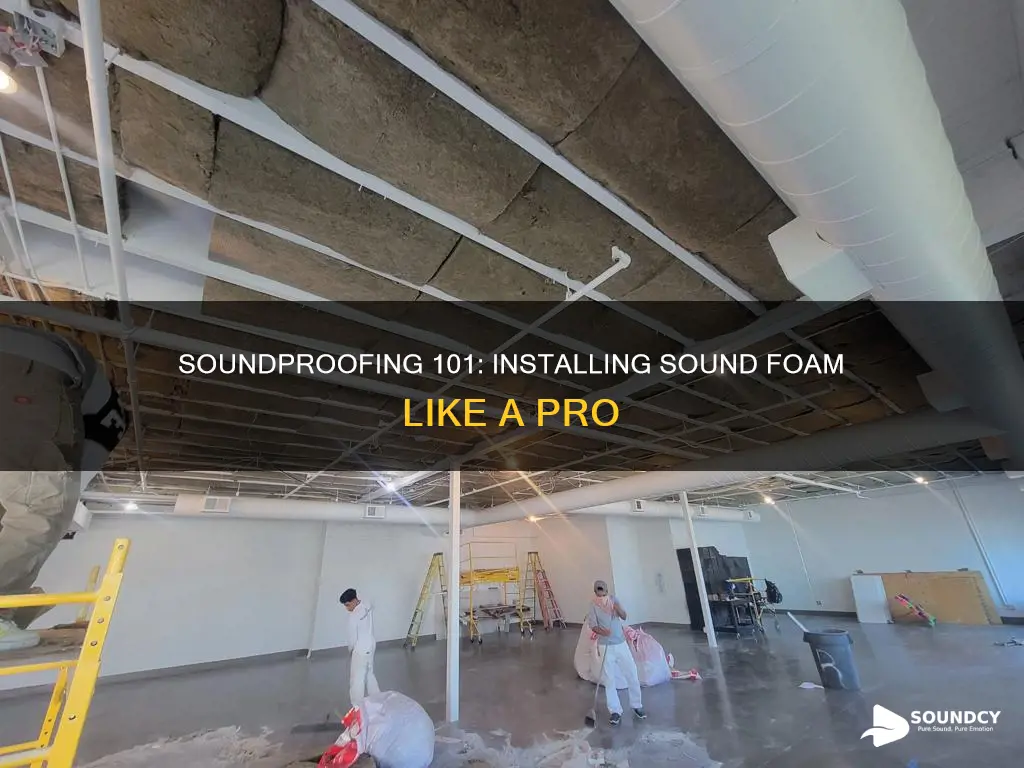 how to put up sound foam