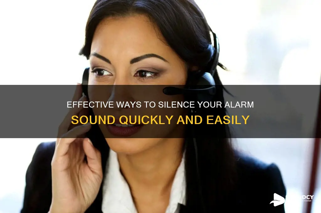 how to quiet alarm sound