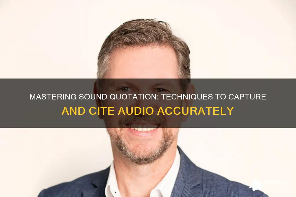 how to quote a sound