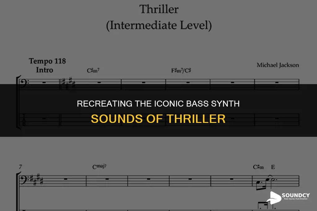 how to recreate bass synth sounds from thriller on