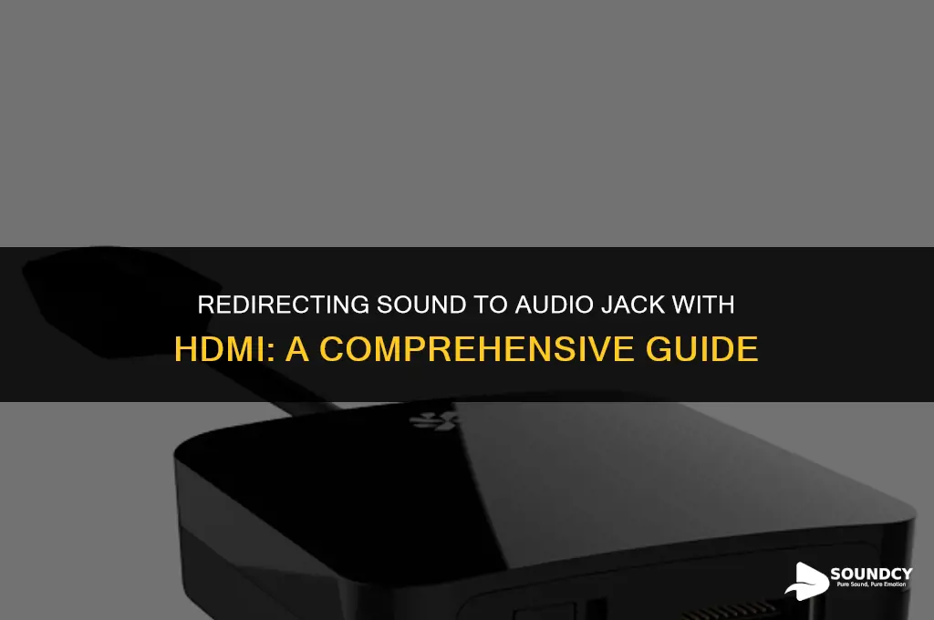 how to redirect sound to audio jack with hdmi