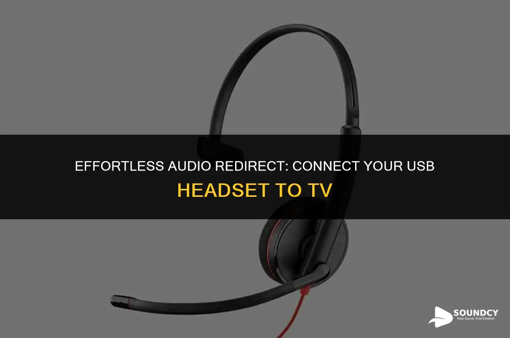 how to redirect sound to usb headset on tv